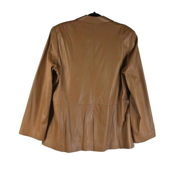 NEW, Vince Straight Fit Leather Blazer in Brown Size 8 #SJ2155 - Picture 4 of 8